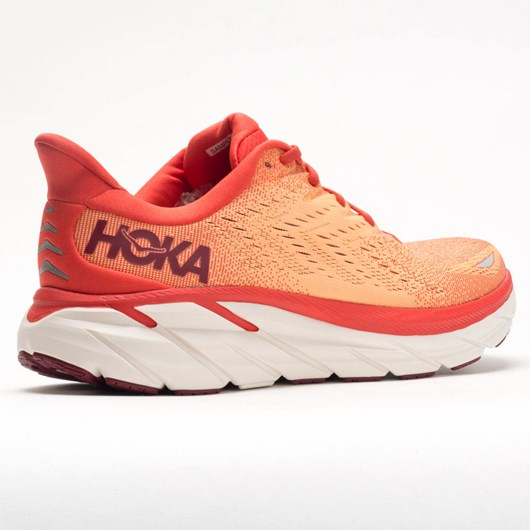 Fiesta / Blazing Orange Orthofeet Hoka One One Clifton 8 Men's Running Shoes | UZLYA9418