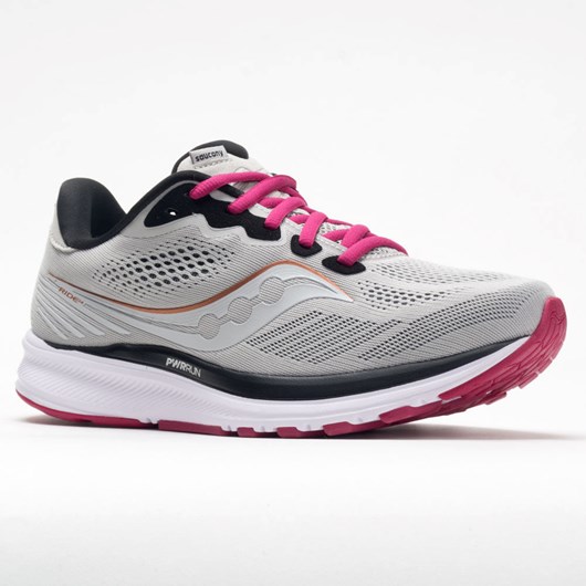 Fog / Cherry Orthofeet Saucony Ride 14 Women's Running Shoes | PCYHL0637