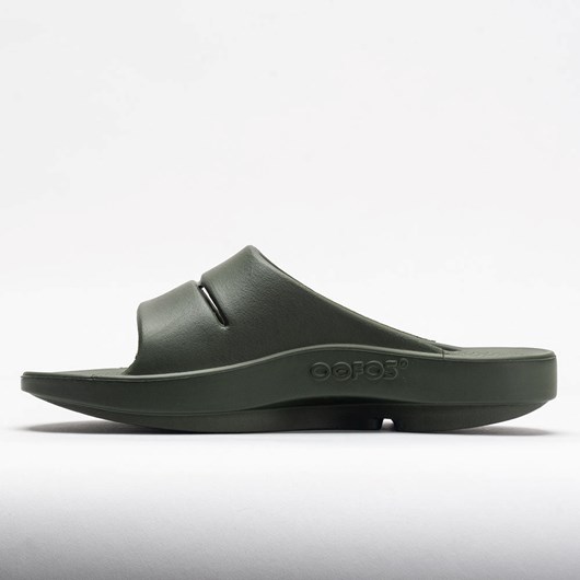 Forest Green Orthofeet OOFOS OOahh Men's Slide Sandals | BORXP0139