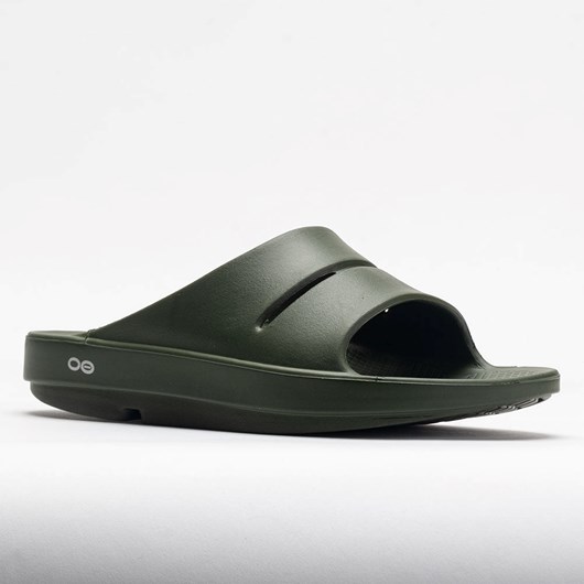 Forest Green Orthofeet OOFOS OOahh Men's Slide Sandals | BORXP0139