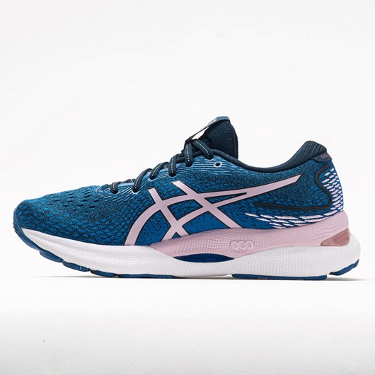 French Blue / Barely Rose Orthofeet ASICS GEL-Nimbus 24 Women's Running Shoes | RKITH4810