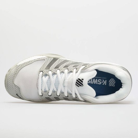 Glacier Gray / White / Silver Orthofeet K-Swiss Hypercourt Express Men's Tennis Shoes | DTPZO9320