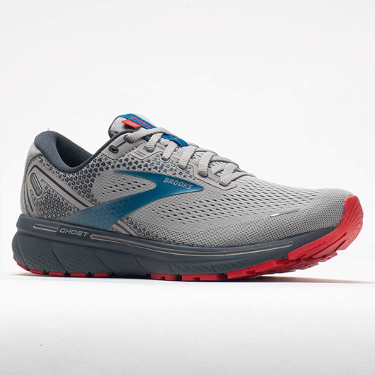 Gray / Blue / Red Orthofeet Brooks Ghost 14 Men's Running Shoes | IJKBG0832