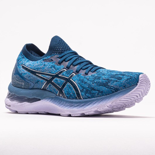 Gray Floss / Mako Blue Orthofeet ASICS GEL-Nimbus 23 Knit Women's Running Shoes | DSXOH2109