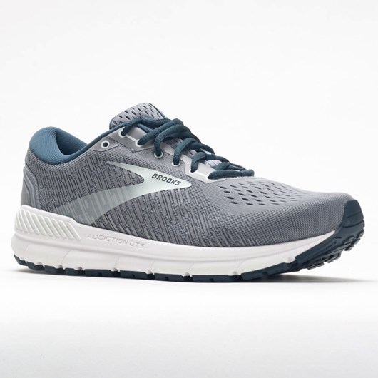 Gray / Navy / Aqua Orthofeet Brooks Addiction GTS 15 Women's Running Shoes | KCYIL3158