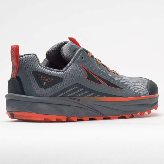 Gray / Orange Orthofeet Altra Timp 3 Men's Trail Running Shoes | KHSNL9187