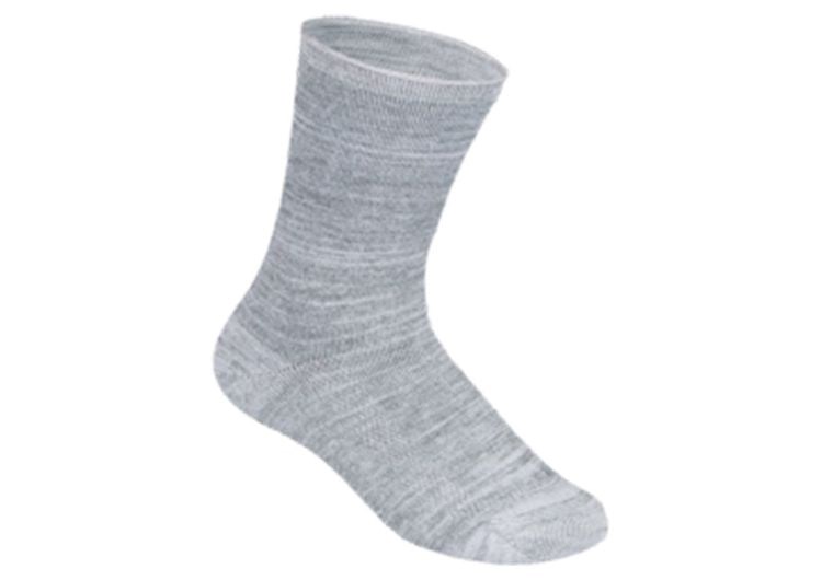 Gray Orthofeet Bamboo Non Binding Crew Wide BioSoft Unisex Socks | WTXDG1976