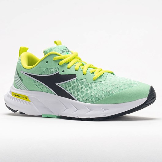 Green Ash / Black / Sulphur Spring Orthofeet Diadora Mythos Blushield Volo Women's Running Shoes | TJQWK9613