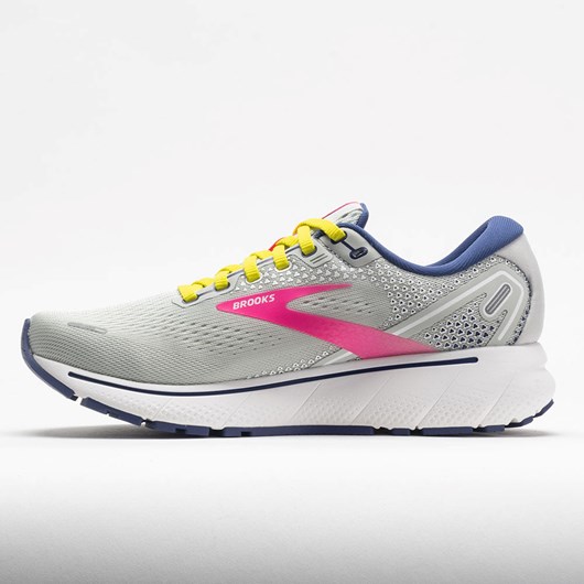 Grey / Pink / Sulphur Spring Orthofeet Brooks Ghost 14 Women's Running Shoes | JUWHE4052