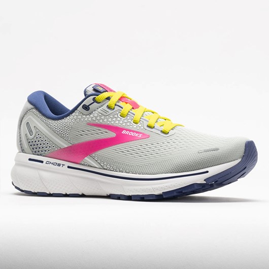 Grey / Pink / Sulphur Spring Orthofeet Brooks Ghost 14 Women's Running Shoes | JUWHE4052