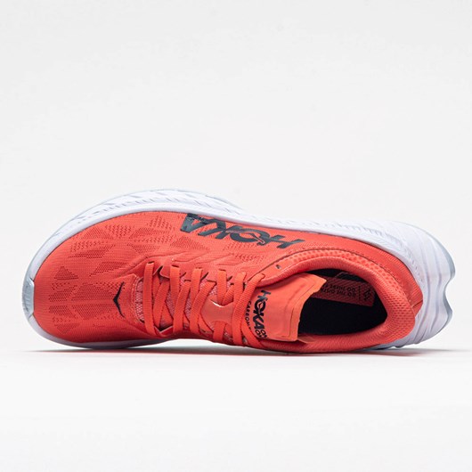 Hot Coral / Black Iris Orthofeet Hoka One One Carbon X 2 Women's Running Shoes | YHWKU3598