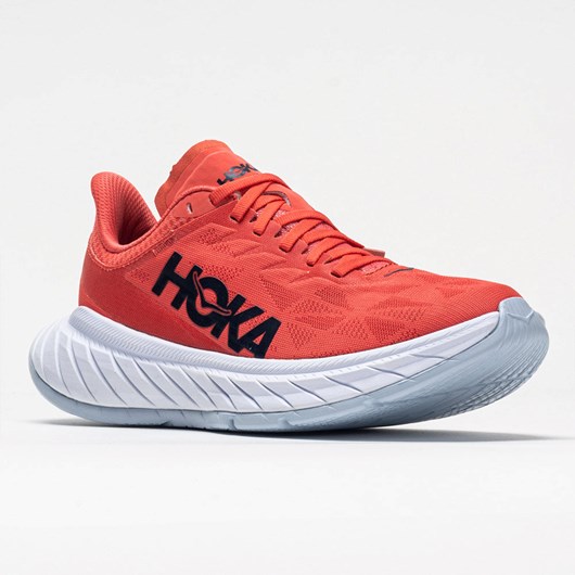 Hot Coral / Black Iris Orthofeet Hoka One One Carbon X 2 Women's Running Shoes | YHWKU3598