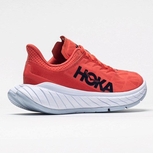 Hot Coral / Black Iris Orthofeet Hoka One One Carbon X 2 Women's Running Shoes | YHWKU3598