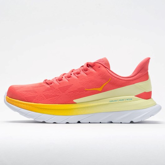 Hot Coral / Saffron Orthofeet Hoka One One Mach 4 Men's Running Shoes | SFOKM2853