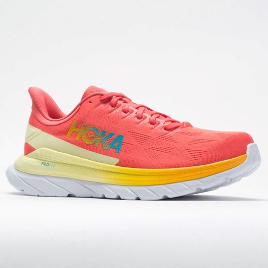 Hot Coral / Saffron Orthofeet Hoka One One Mach 4 Men's Running Shoes | SFOKM2853