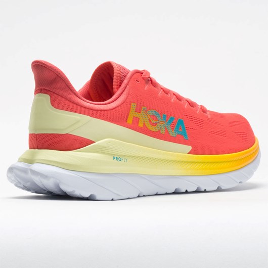 Hot Coral / Saffron Orthofeet Hoka One One Mach 4 Men's Running Shoes | SFOKM2853