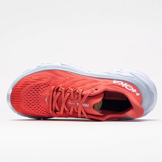 Hot Coral / White Orthofeet Hoka One One Clifton Edge Women's Running Shoes | MPTJY6852