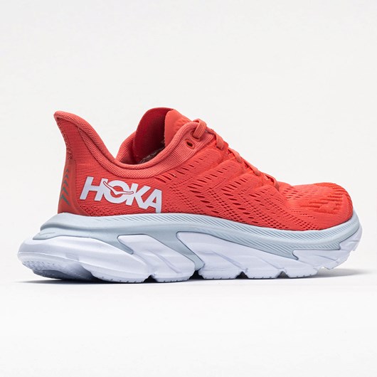 Hot Coral / White Orthofeet Hoka One One Clifton Edge Women's Running Shoes | MPTJY6852