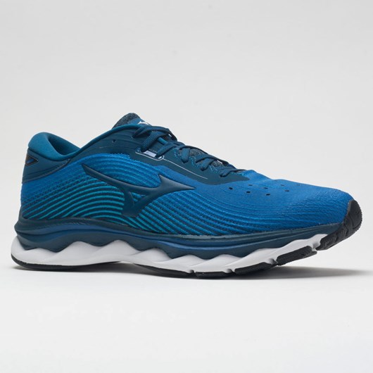 Imperial Blue Orthofeet Mizuno Wave Sky 5 Waveknit Men's Running Shoes | ASKZL5628