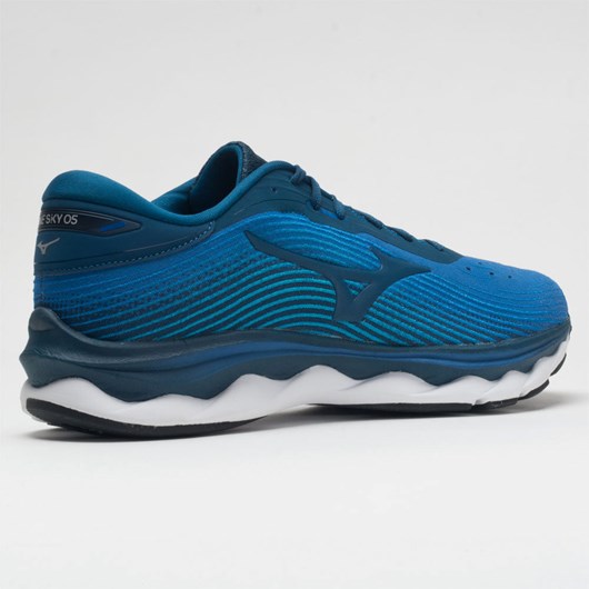 Imperial Blue Orthofeet Mizuno Wave Sky 5 Waveknit Men's Running Shoes | ASKZL5628