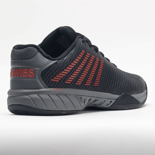 Jet Black / Steel Gray / Spicy Orange Orthofeet K-Swiss Hypercourt Express 2 Men's Tennis Shoes | NFXMS7086