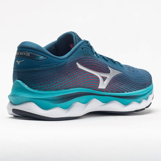 Legion Blue / Silver Orthofeet Mizuno Wave Sky 5 Waveknit Women's Running Shoes | WOFHZ6512