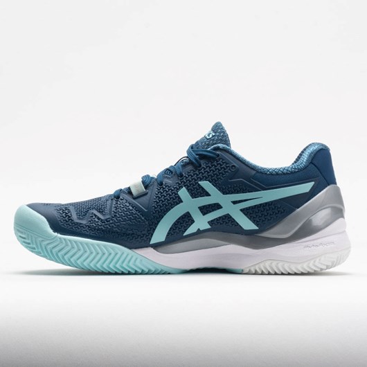 Light Indigo / Clear Blue Orthofeet ASICS GEL-Resolution 8 Clay Women's Tennis Shoes | VUWCQ5690