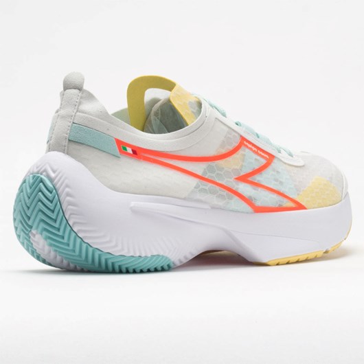 Lily White / Blue Tint / Gold Finch Orthofeet Diadora Equipe Corsa Women's Running Shoes | TPZBX6457