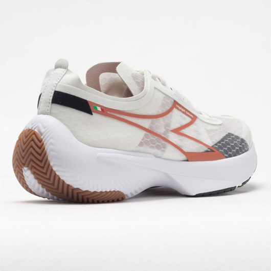 Lily White / Mecca Orange / Black Orthofeet Diadora Equipe Corsa Men's Running Shoes | IEBYW9036