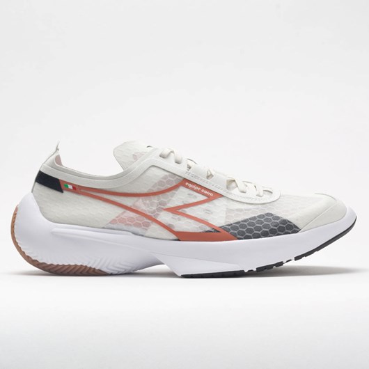 Lily White / Mecca Orange / Black Orthofeet Diadora Equipe Corsa Men\'s Running Shoes | IEBYW9036