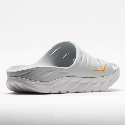 Lunar Rock / Radiant Yellow Orthofeet HOKA Ora Recovery Slide Men's Slide Sandals | TUNAB7238