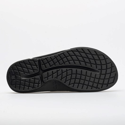 Matte Black Orthofeet OOFOS OOahh Sport Flex Men's Slide Sandals | TXYFC5920