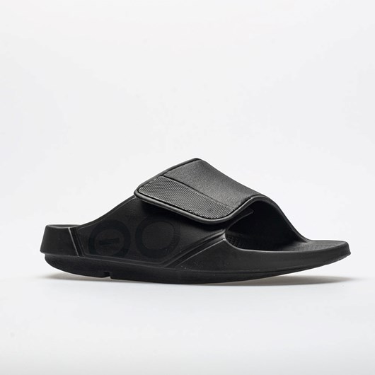 Matte Black Orthofeet OOFOS OOahh Sport Flex Men's Slide Sandals | TXYFC5920