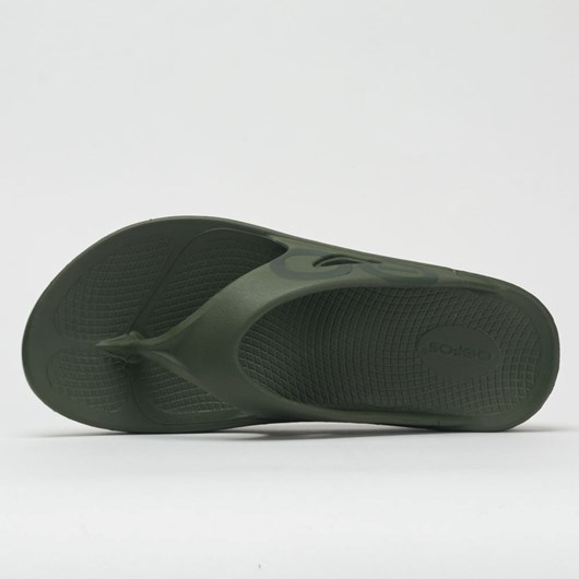 Matte Forest Green Orthofeet OOFOS OOriginal Sport Men's Slide Sandals | FLDCZ4107