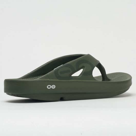 Matte Forest Green Orthofeet OOFOS OOriginal Sport Men's Slide Sandals | FLDCZ4107