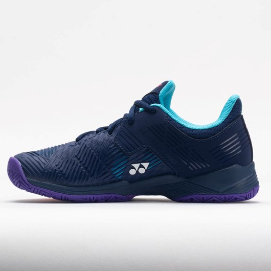 Navy / B.Purple Orthofeet Yonex Power Cushion Sonicage 2 Women's Tennis Shoes | AHMRE1360