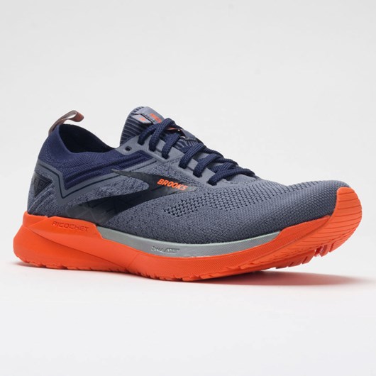 Navy / Gray / Scarlet Orthofeet Brooks Ricochet 3 Men's Running Shoes | SHBRW9075