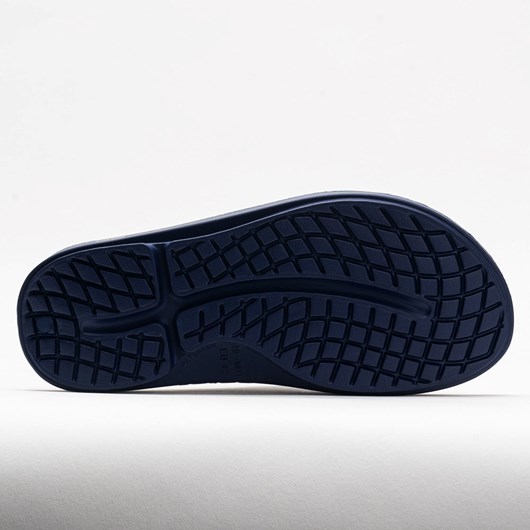 Navy Orthofeet OOFOS OOahh Men's Slide Sandals | EDTIX2641