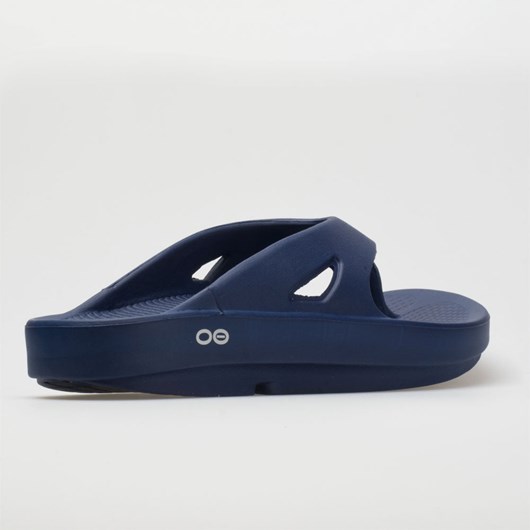 Navy Orthofeet OOFOS OOriginal Men's Slide Sandals | NSDZO0538