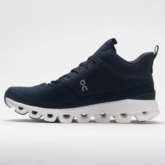 Navy Orthofeet On Cloud Hi Men's Lifestyle Sneakers | IQRFM1479