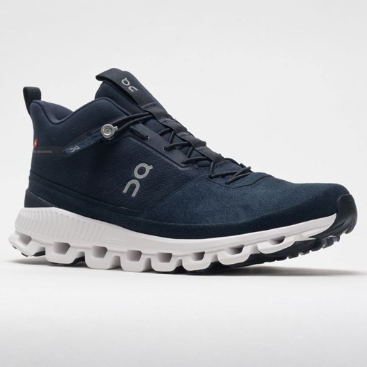 Navy Orthofeet On Cloud Hi Men's Lifestyle Sneakers | IQRFM1479