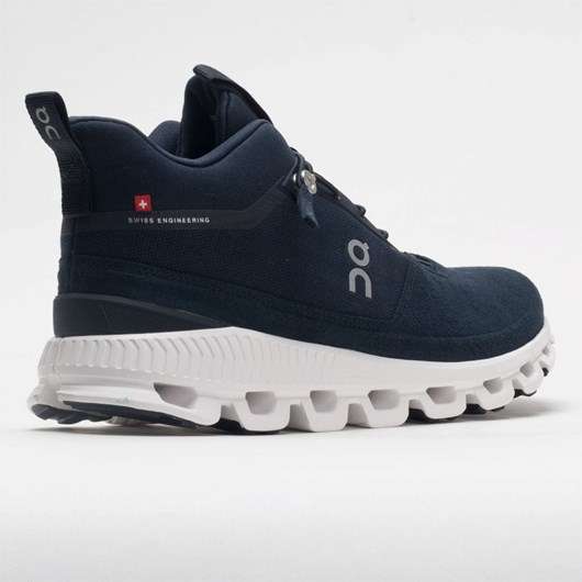 Navy Orthofeet On Cloud Hi Men's Lifestyle Sneakers | IQRFM1479