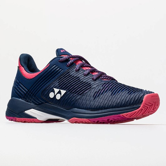 Navy Pink Orthofeet Yonex Power Cushion Sonicage 2 Women's Tennis Shoes | JNZUS9608