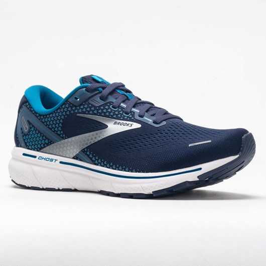 Navy / Stellar / White Orthofeet Brooks Ghost 14 Men's Running Shoes | KTXRD0846