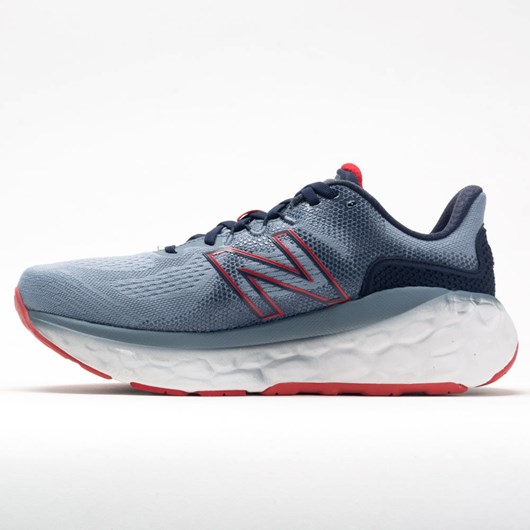 Ocean Gray / Velocity Red / Eclipse Orthofeet New Balance Fresh Foam More v3 Men's Running Shoes | WZXYL4926