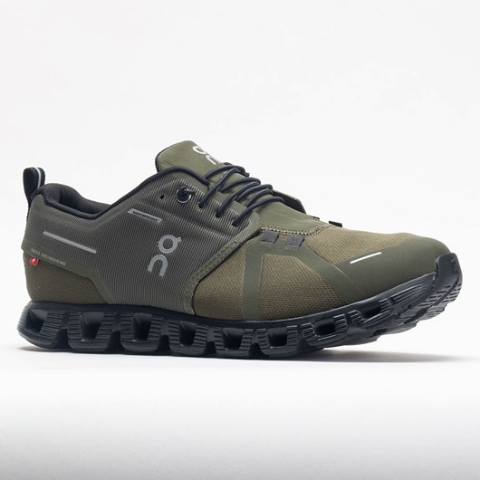 Olive / Black Orthofeet On Cloud 5 Waterproof Men's Running Shoes | DUOBI4351