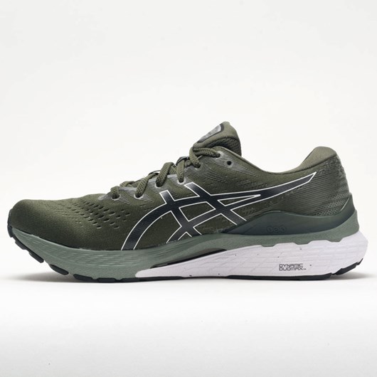 Olive Canvas / Black Orthofeet ASICS GEL-Kayano 28 Men's Running Shoes | FKYZO5978