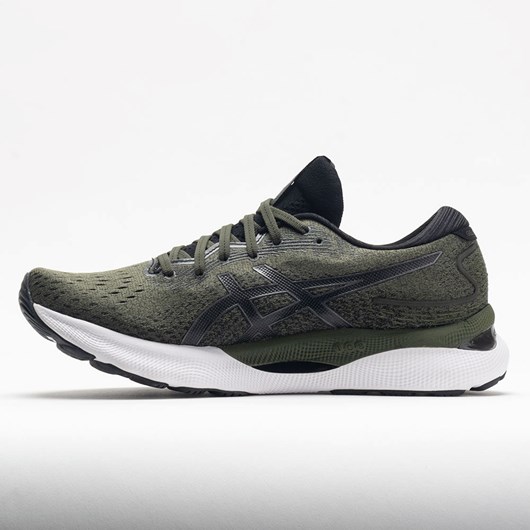 Olive Canvas / Gunmetal Orthofeet ASICS GEL-Nimbus 24 Men's Running Shoes | BZHVU1674