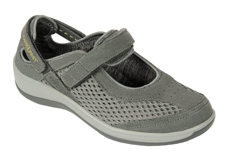 Olive Gray Orthofeet Orthotic Women\'s Mary Jane Shoes | WTEPM3578