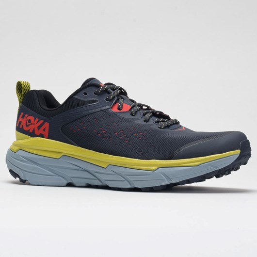 Ombre Blue / Green Sheen Orthofeet Hoka One One Challenger ATR 6 Men's Trail Running Shoes | PUHSO8034